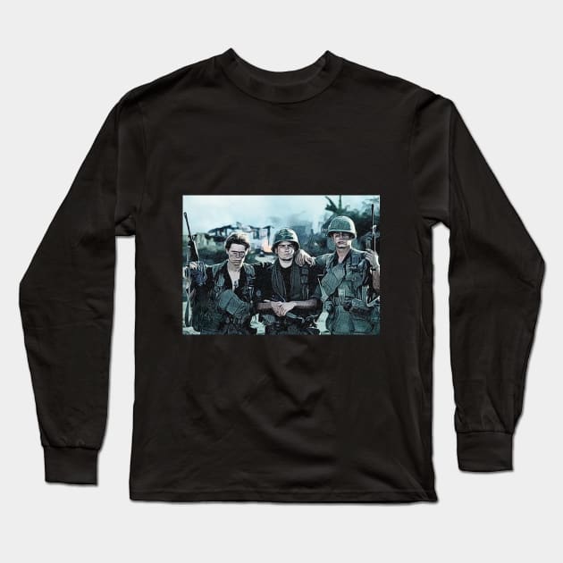 Platoon Sketch Dark colors Long Sleeve T-Shirt by Artsimple247